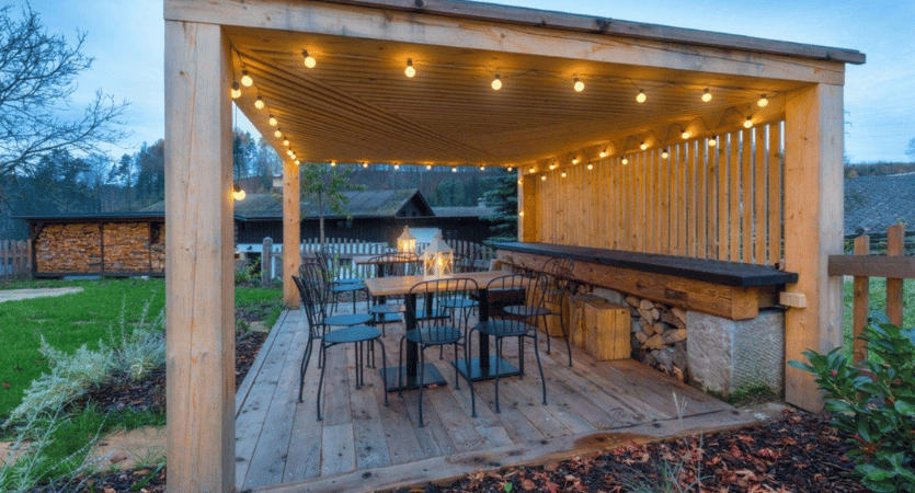 Gazebo With Lights Design for Backyard